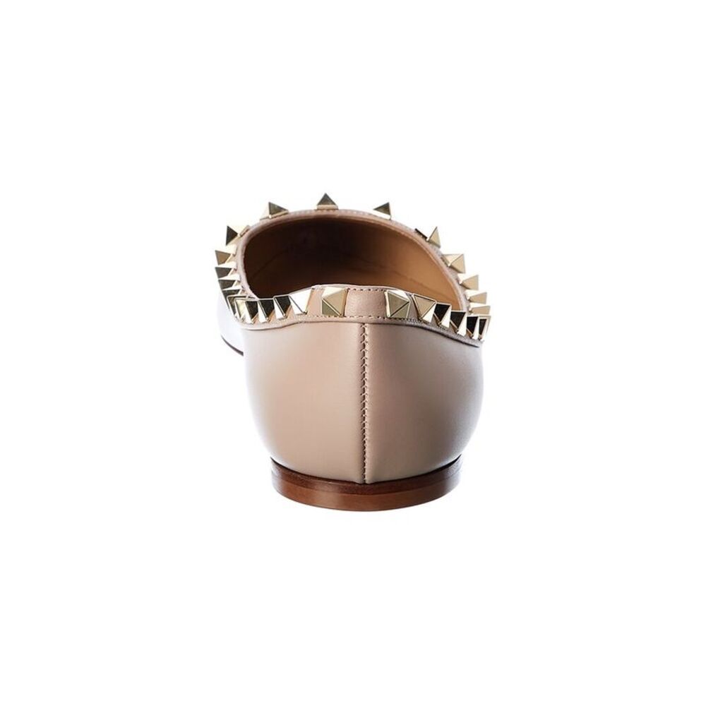 Valentino Rockstud Leather Flat, Pink - Picture 3 of 5